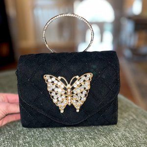 Black Evening Formal Wristlet Handbag